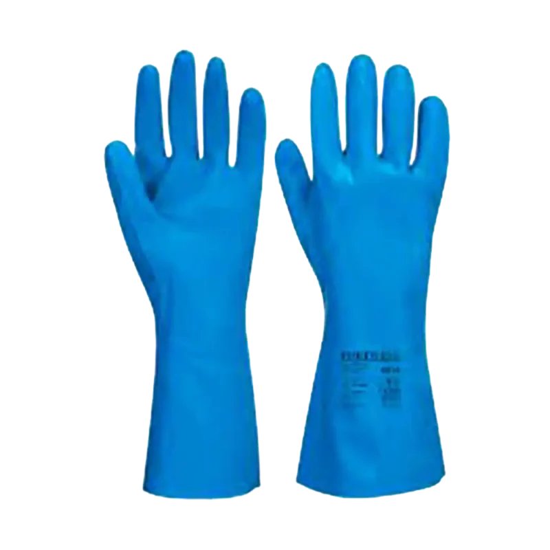 Guante nitrilo flocado N-31 FIHOMED (Azul)