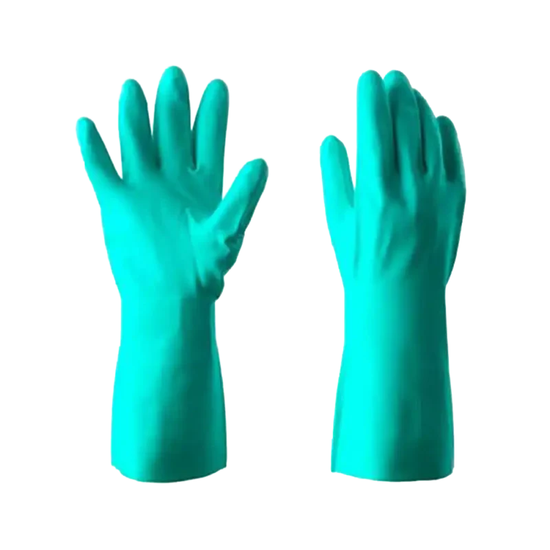 Guante nitrilo flocado N-33 FIHOMED (verde)