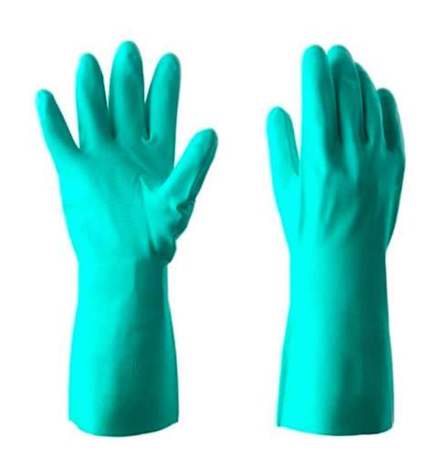 Guante nitrilo flocado N-33 FIHOMED (verde)