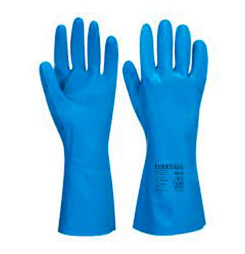 Guante nitrilo flocado N-31 FIHOMED (Azul)